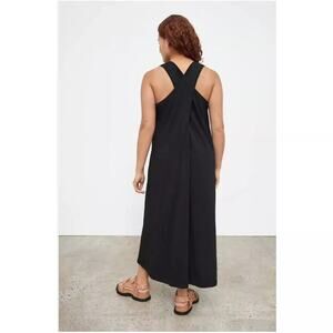 KowTow Cross Back Dress Womens Small Gray‎ Lagenlook Organic Cotton MaxiCottage